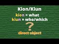 Esperanto: Kion/Kiun