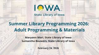 Summer Library Programming 2026: Adult Programming & Materials