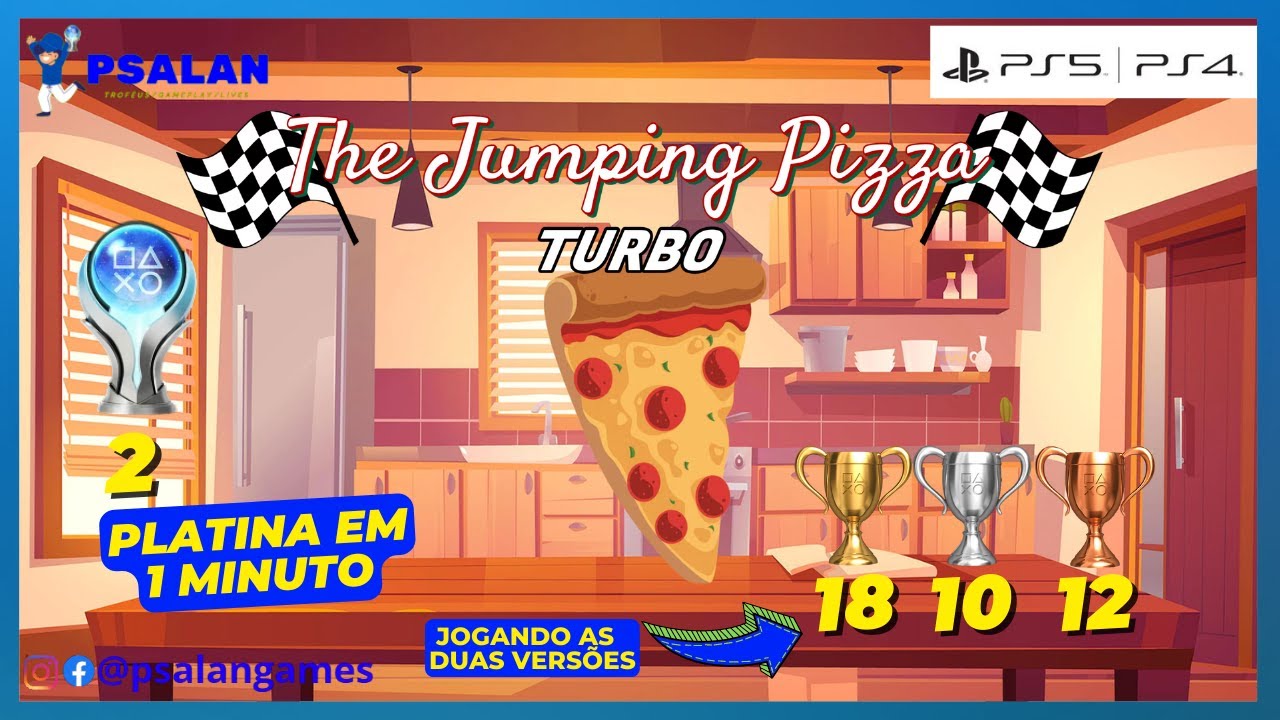 🕹️The Jumping Pizza TURBO 🏆 Easy Platinum in 1 Minute 100 Walkthrough