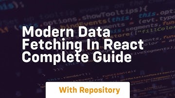 modern data fetching in react complete guide