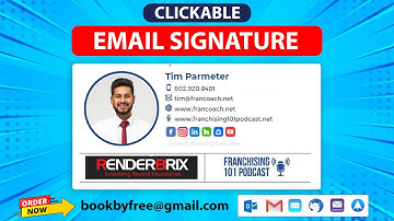 Clickable HTML Email Signature Design | Professional HTML Email Signature | Outlook Email Signature