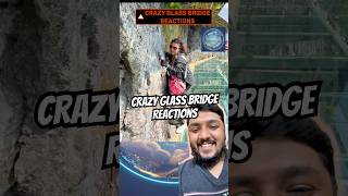 Craziest Glass Bridge Reactions 🥲 #trending #funny #viral #trendingshorts #viralcomedy #prank #usa