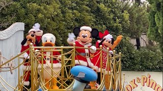 20201224 東京ディズニーランド ミッキー＆フレンズのグリーティングパレード クリスマスバージョン 2回目(午後) トゥーンタウン・ギャグショップ前撮影 立ち見