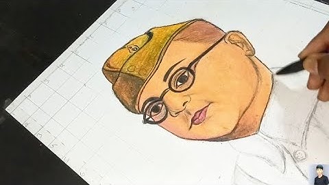 Subhash Chandra Bose drawing outline tutorial || how to draw Subhash Chandra Bose.
