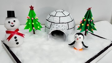 Igloo house making/Igloo making School Project/Igloo model/How to make igloo model/igloo