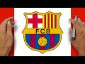 كيفية رسم شعار نادي برشلونة لكرة القدم بسهولة خطوة بخطوة كيفية رسم شعار نادي برشلونة لكرة القدم بسهولة خطوة بخطوة