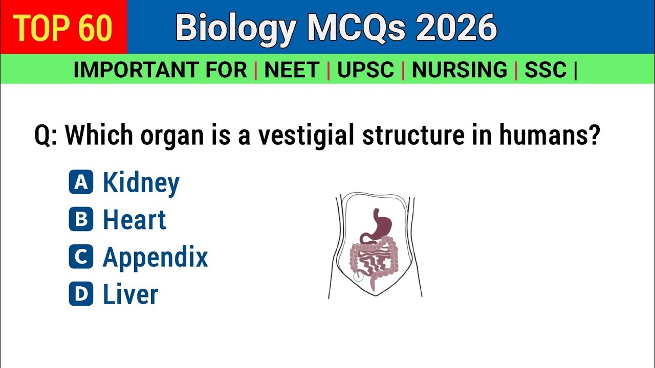 Тесты по биологии с множественным выбором 2026 года | Тесты по биологии для конкурсных экзаменов ...