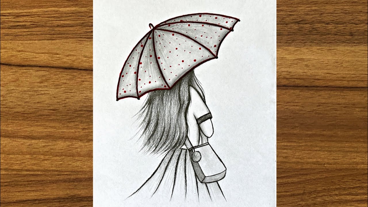 Sketch on a Girl with Umbrella | Behance :: Behance