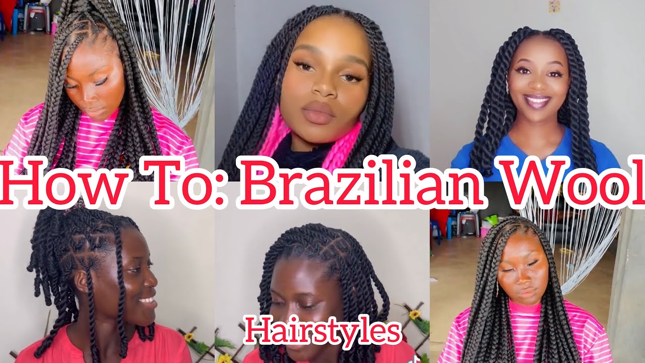 Wow!! Stunning Short hairstyle using Brazilian wool - YouTube