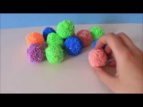 Learn colors count 1 to 12 with squishy foam balls toys inside learn english esl