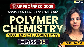 Polymer Chemistry | Most Expected Questions | UPPSC / RPSC Assistant Professor Exam 2026