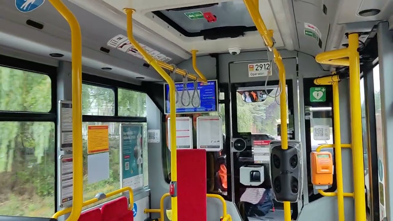 Przejazd linią 195 ŁOŚ - Siedlce. Nowa trasa autobusowa w Gdańsku. Elektryczny minibus Karsan e-Jest