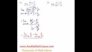 Limits at Infinity - Question #3