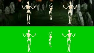 Green screen skeletons dancing. Green screen dancing skull