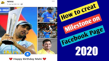 How to create a milestone on facebook page 2020 | Facebook Page Milestone Post  | Subhadwip