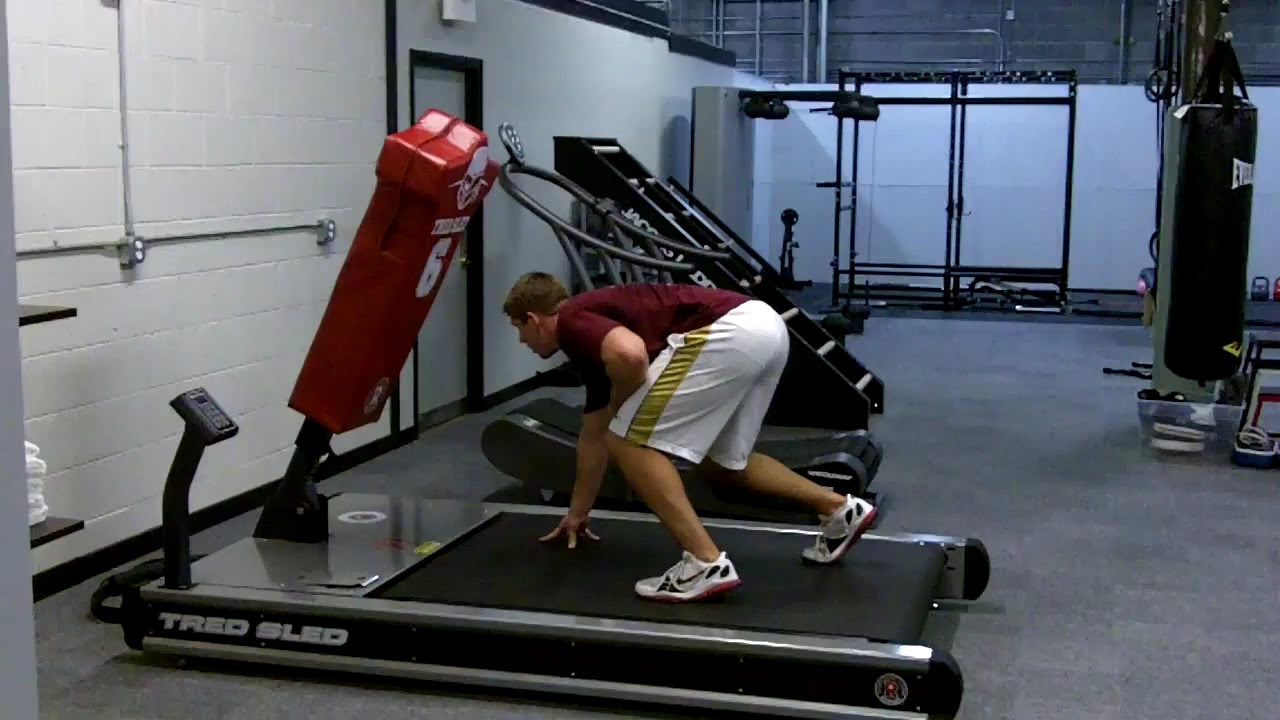 6 sec. Tred Sled (200 lbs.) Football Power Josh Rogers YouTube
