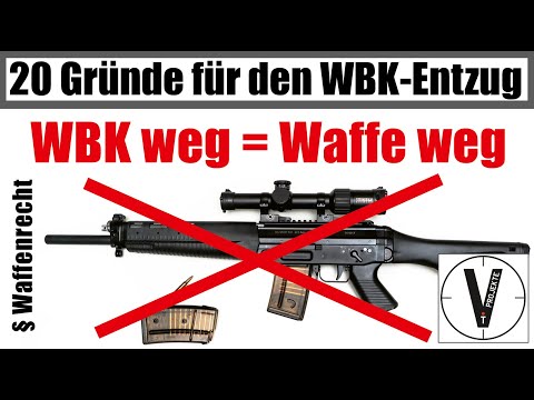 § Waffenrecht • Zuverlässigkeit weg = WBK weg = Waffen weg • 20 Gründe für den WBK-Entzug