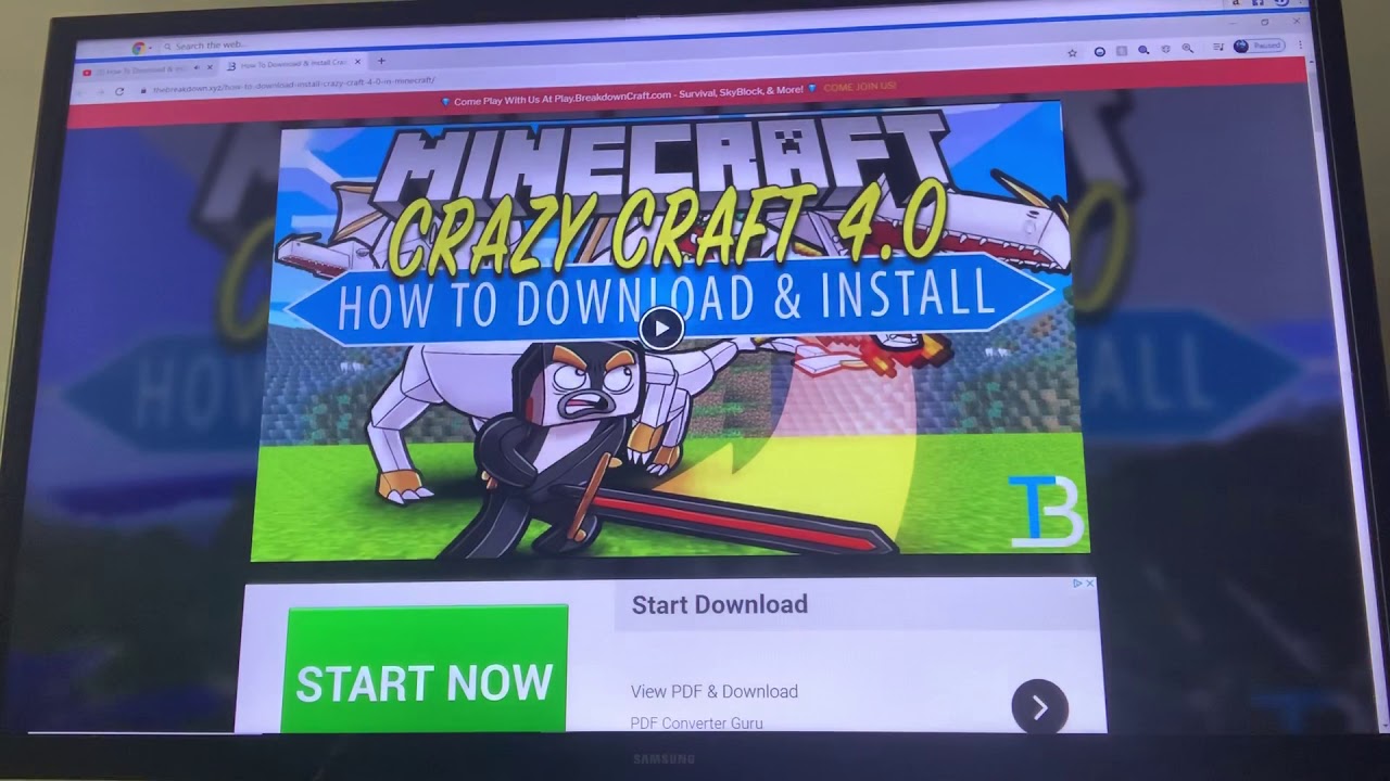 How to download & install crazy craft 4.0 YouTube