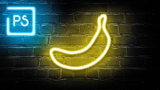 Neon Glow Effect in Photoshop | Easy Glow Effect Tutorial 🍌