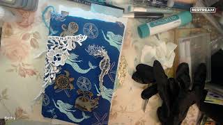 Mermaid book and resin pour dolphin