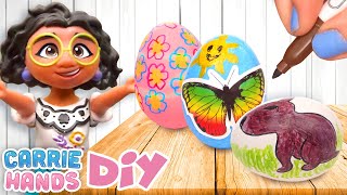 Disney Encanto Madrigal Family Decorates Fun &amp; Colourful DIY Easter Eggs 🥚🖍 | Craft Videos For Kids