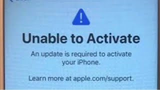 unable to activate an update is required on iphone