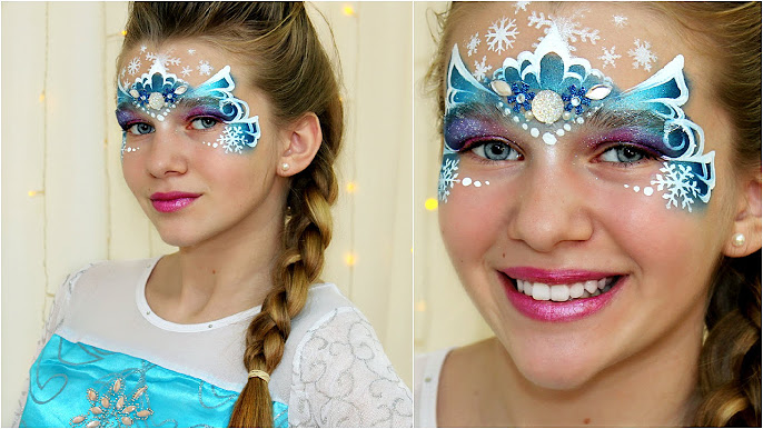 kids elsa makeup tutorial  Face painting designs, Tiger face paints, Face  painting halloween