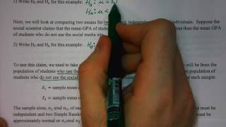 Comparing Two Means Part 1