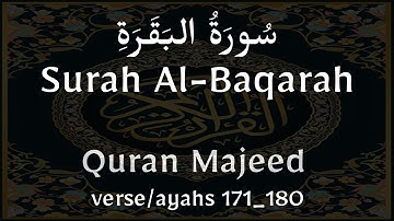 Surah Al Baqarah Verse 171-180