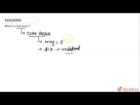 What is a null vector ?  | CLASS 11 | MOTION IN A PLANE  | PHYSICS | Doubtnut