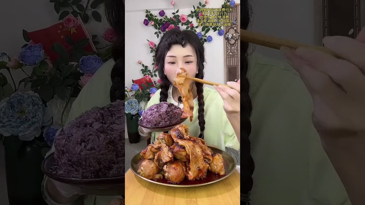 Braised Pork Belly & Meatballs Mukbang | 红烧肉丸 먹방 | Sister Win #Shorts