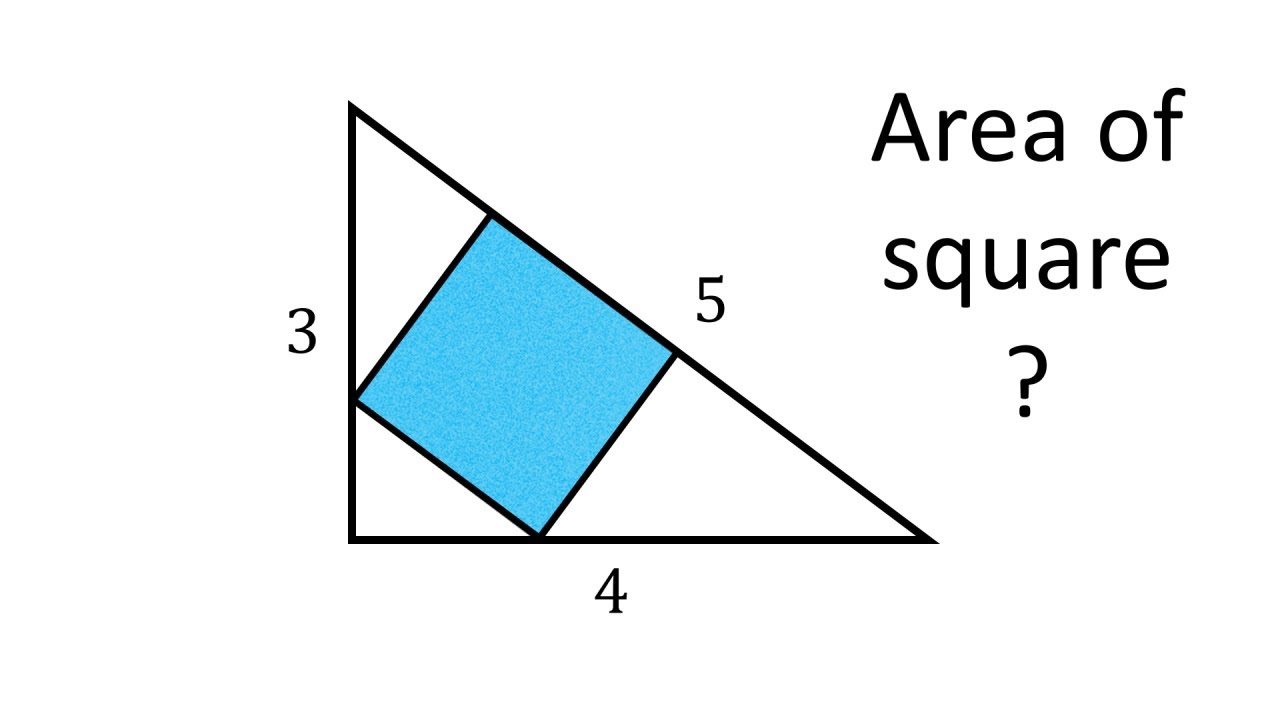 Square In 3 4 5 Triangle Mind Your Decisions