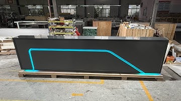 Best Selling Corian Solid Surface Bar Reception Desk Custom Color Front Lobby Furniture