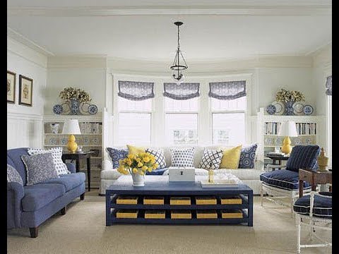 Loving Room Grey Blue With Yellow You