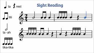 Reading 16th notes in groups of four 1