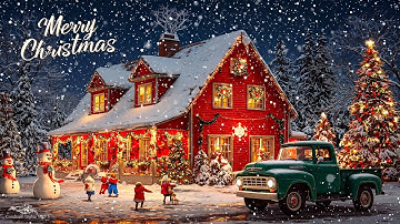 Beautiful Snowy Christmas Ambience 🎁 Top Christmas Songs of All Time, Peaceful Christmas Piano Music
