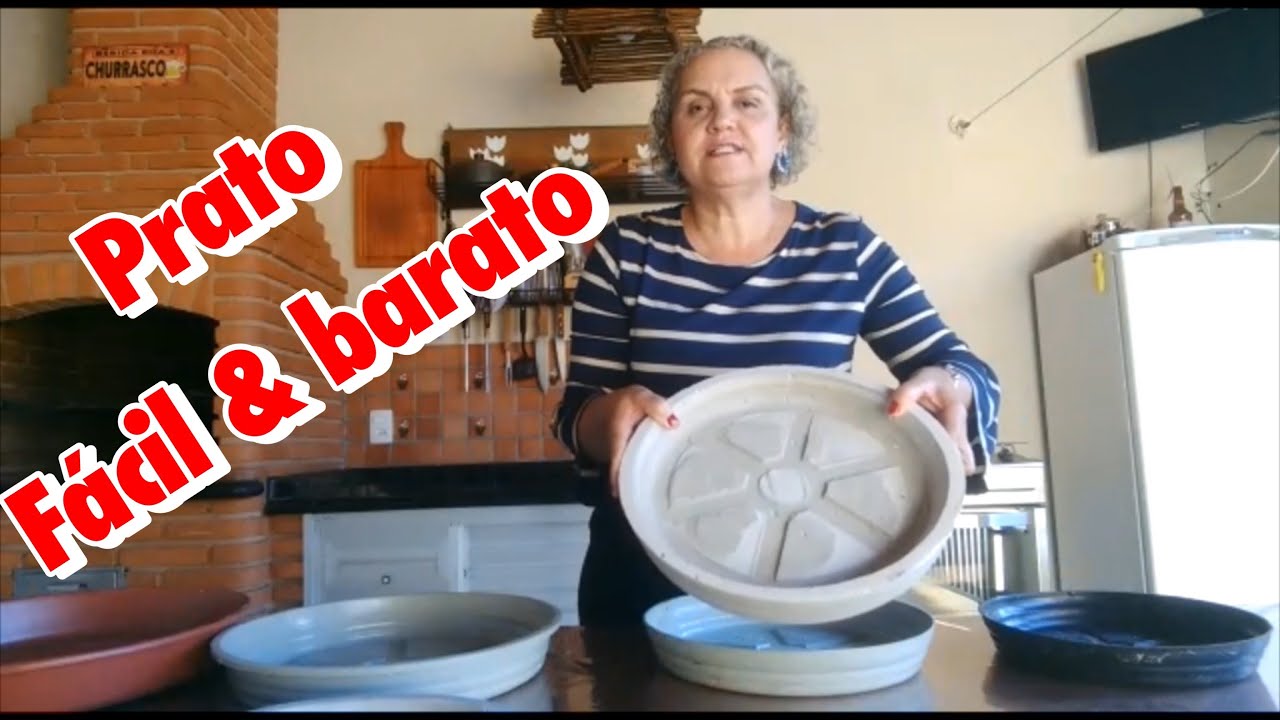 Faça você mesmo - prato de cimento para vasos!