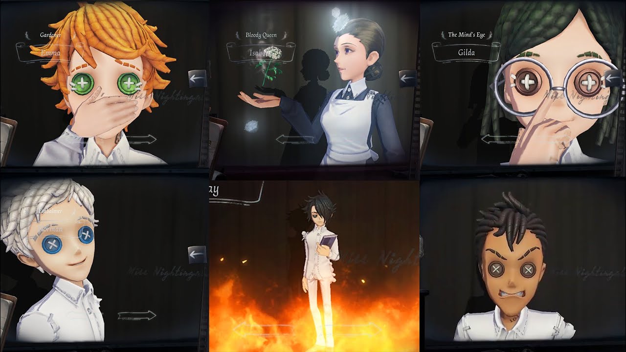 All The Promised Neverland Skins Showcase Identity V Youtube 