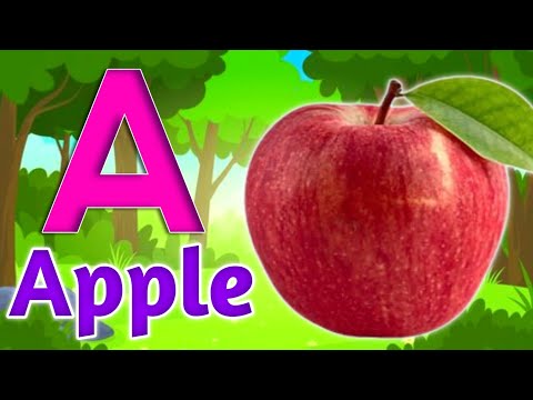 Phonics Song with TWO Words - A For Apple - ABC Alphabet Songs with Sounds for Children