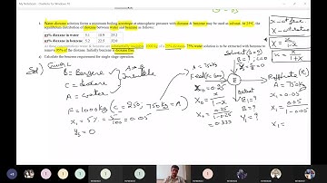 5.4) Mass Transfer Operations-I: Multistage Crosscurrent Extraction and Problems Solving