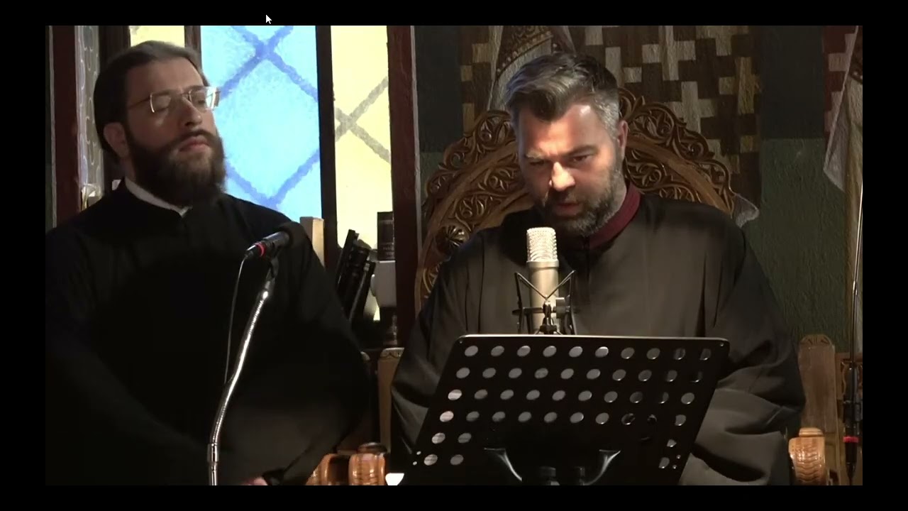 ευλογητος ει κυριε διδαξον με τα δικεοματασου ψαλλει ο αρχιδιακονος Χρυσοστομος