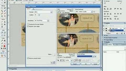 Fireworks:  Optimizing and Exporting