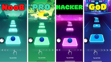NOOB vs PRO vs HACKER vs GOD! Tiles Hop: EDM Rush