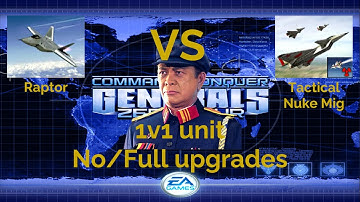 Command and Conquer Generals ZeroHour King Raptor VS Tactical Nuke Mig Part 1