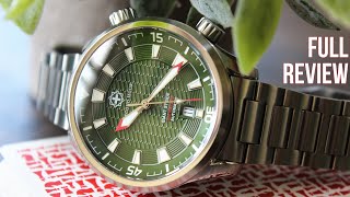 Second Hour Giant Stride Combat Green | Full Review | Awesome Micro Brand Compressor Style Diver!