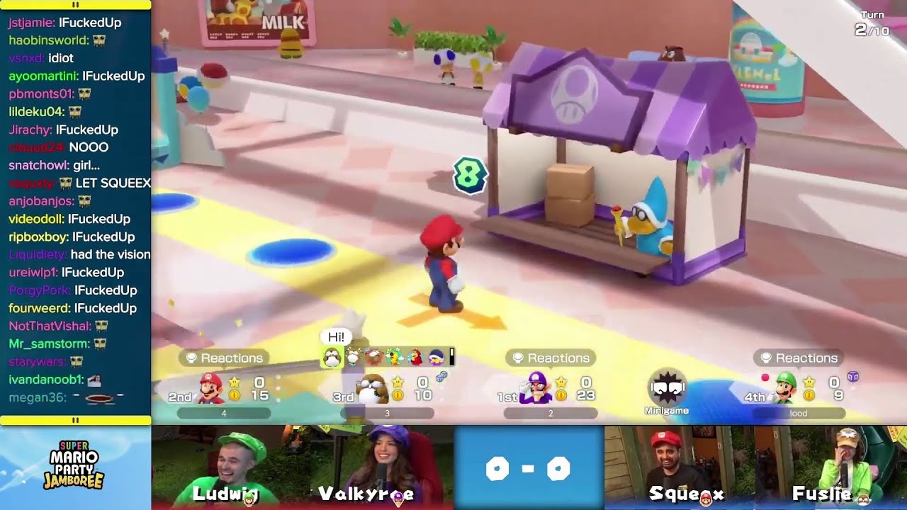 [3/1/25] Squeex Plays Every Mario Party Game w/ Ludwig, Valkyrae & Fuslie [Part 1]