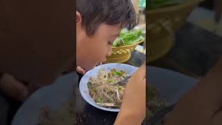“Little foreigner wants to try noodles 🍜✨” #grandma #family #noodles #happymoments #homemade