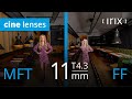 Irix cine 11mm t43  footage on different sensor sizes