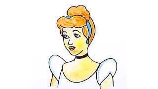 How to draw Cinderella easy. screenshot 2