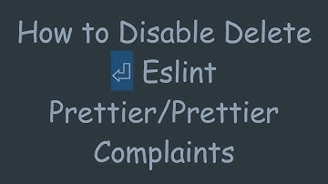 How to Disable Delete ⏎ Eslint Prettier/Prettier Complaints